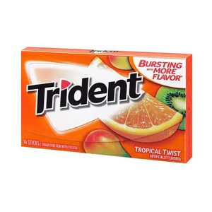 آدامس بدون شکر تریدنت با طعم میوه های استوایی - تکی