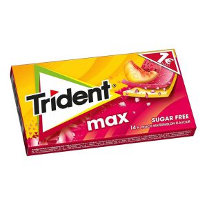 آدامس بدون شکر تریدنت با طعم هلو و هندوانه max - تکی